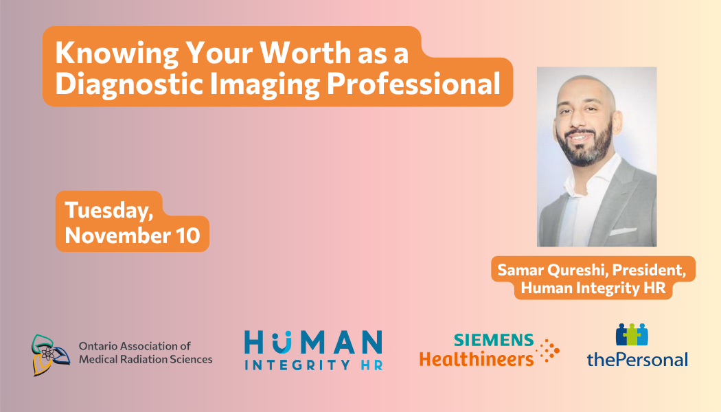 Free webinar: Knowing Your Worth as a Diagnostic Imaging Professional poster